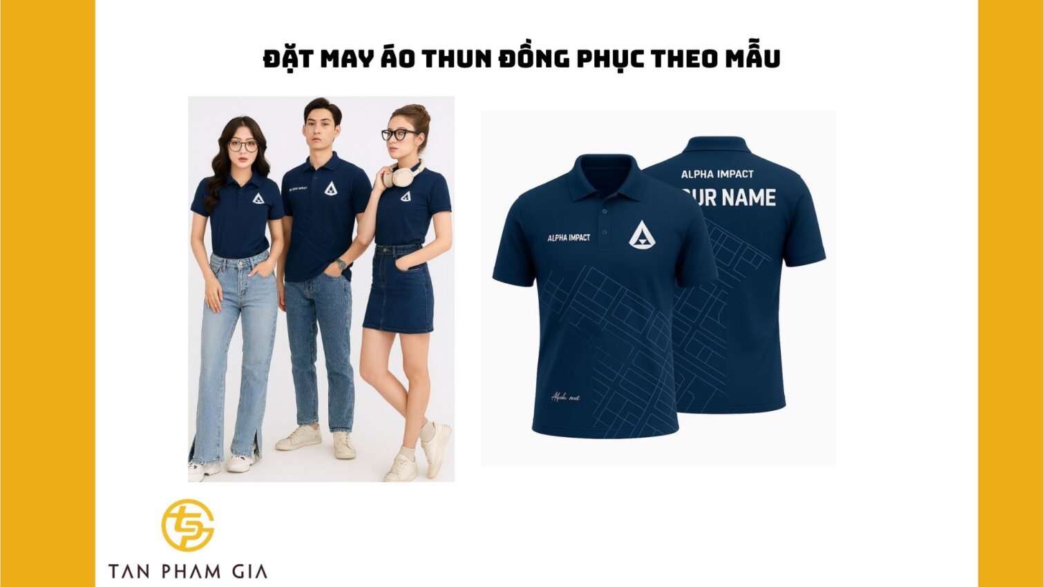 Đặt may áo thun đồng phục theo mẫu