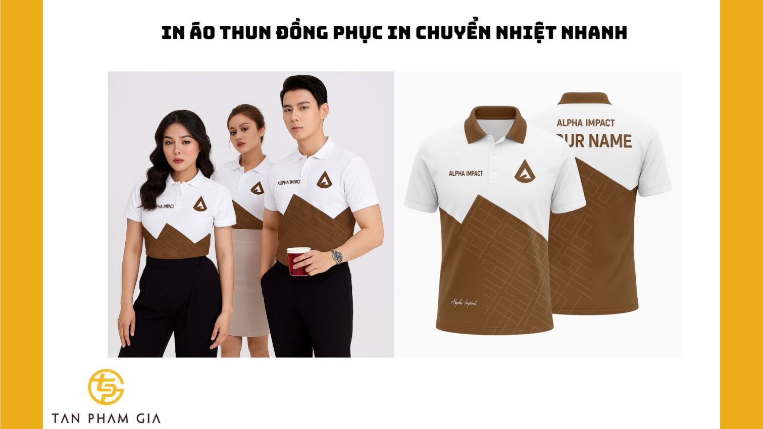 In áo thun đồng phục in chuyển nhiệt nhanh