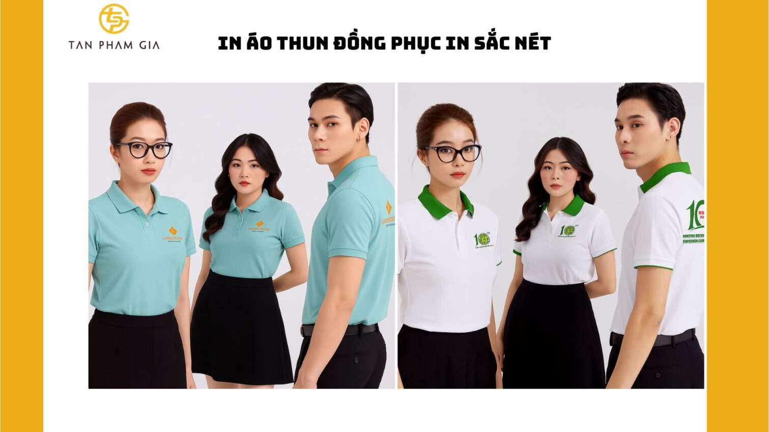 In áo thun đồng phục in sắc nét