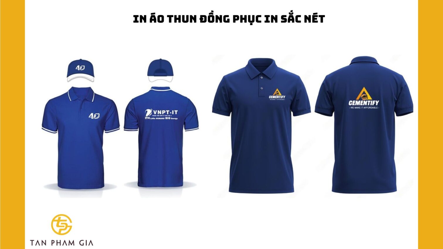 In áo thun đồng phục in sắc nét