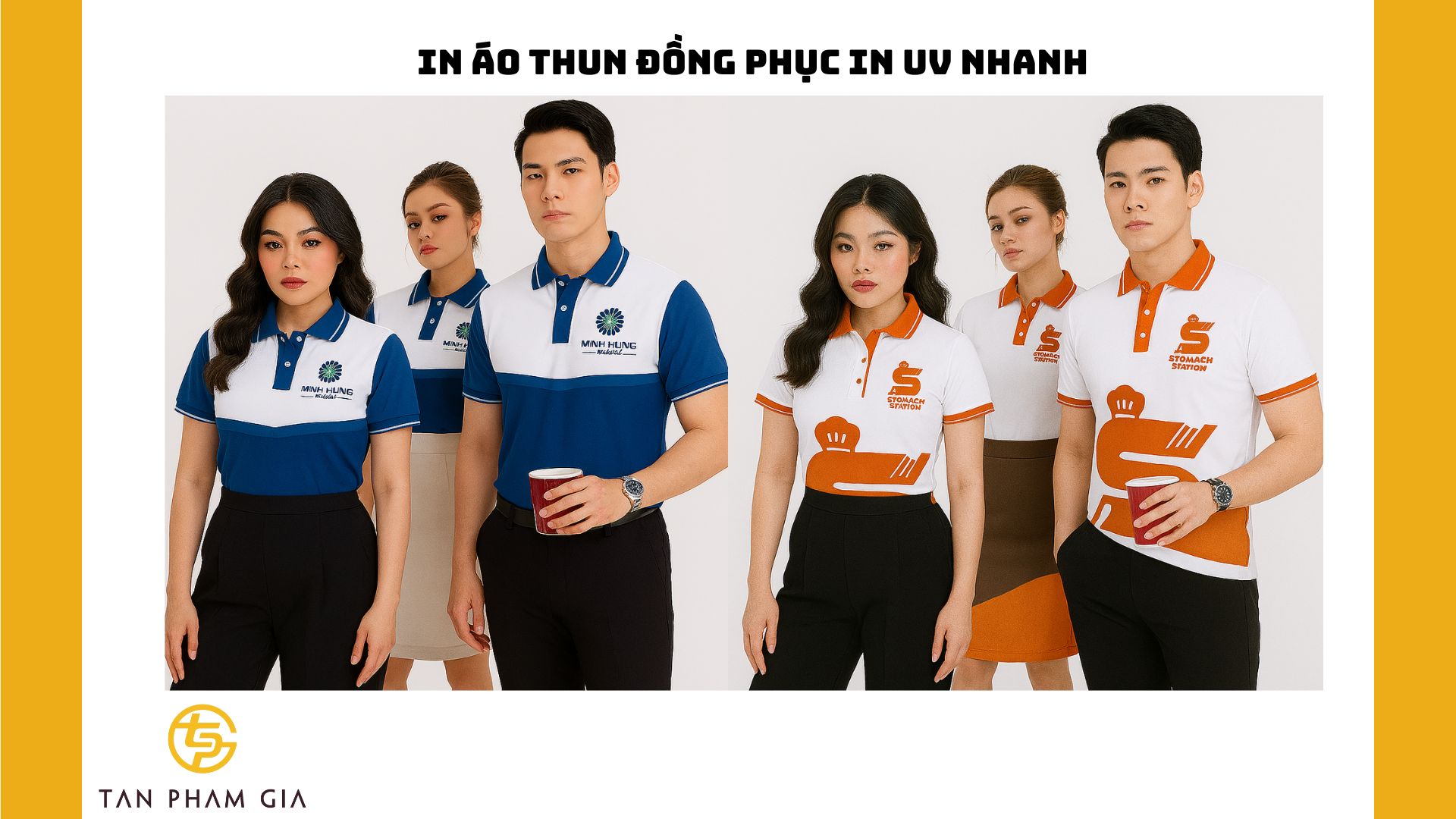 In áo thun đồng phục in UV nhanh