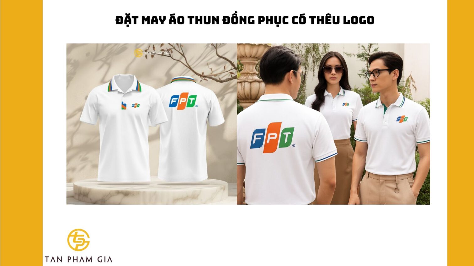 Đặt may áo thun đồng phục có thêu logo