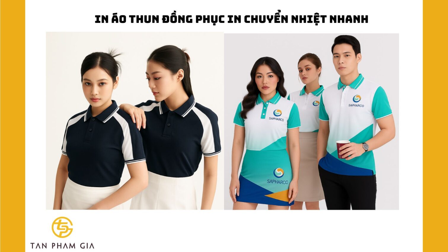 In áo thun đồng phục in chuyển nhiệt nhanh