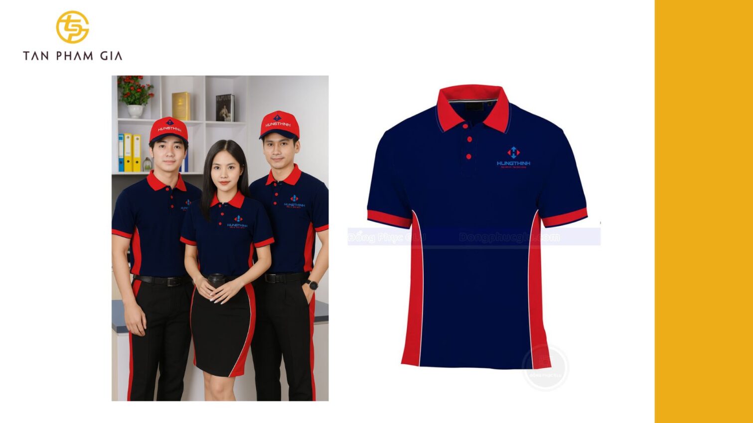 Mẫu áo thun đồng phục năng động cho nhân viên trẻ