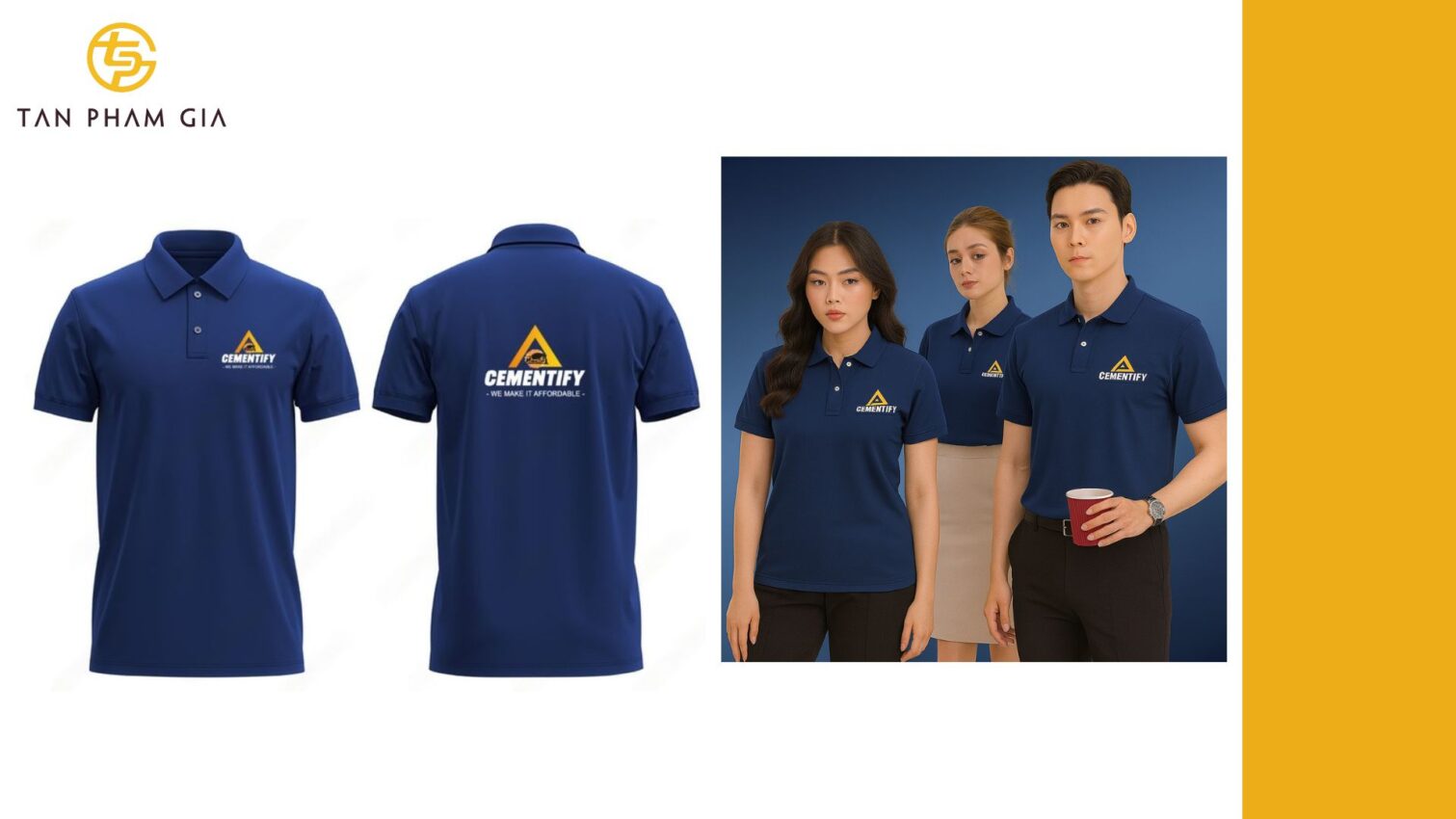 Mẫu áo thun đồng phục chất cotton co giãn 4 chiều