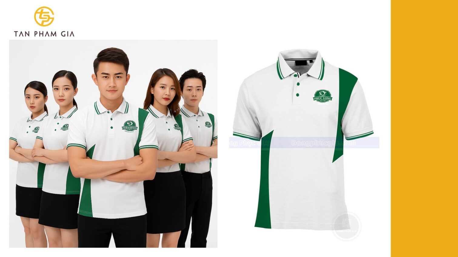 Mẫu áo thun đồng phục năng động cho nhân viên trẻ