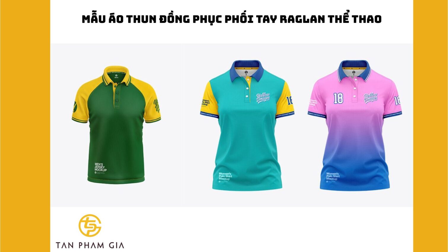 Mẫu áo thun đồng phục phối tay raglan thể thao