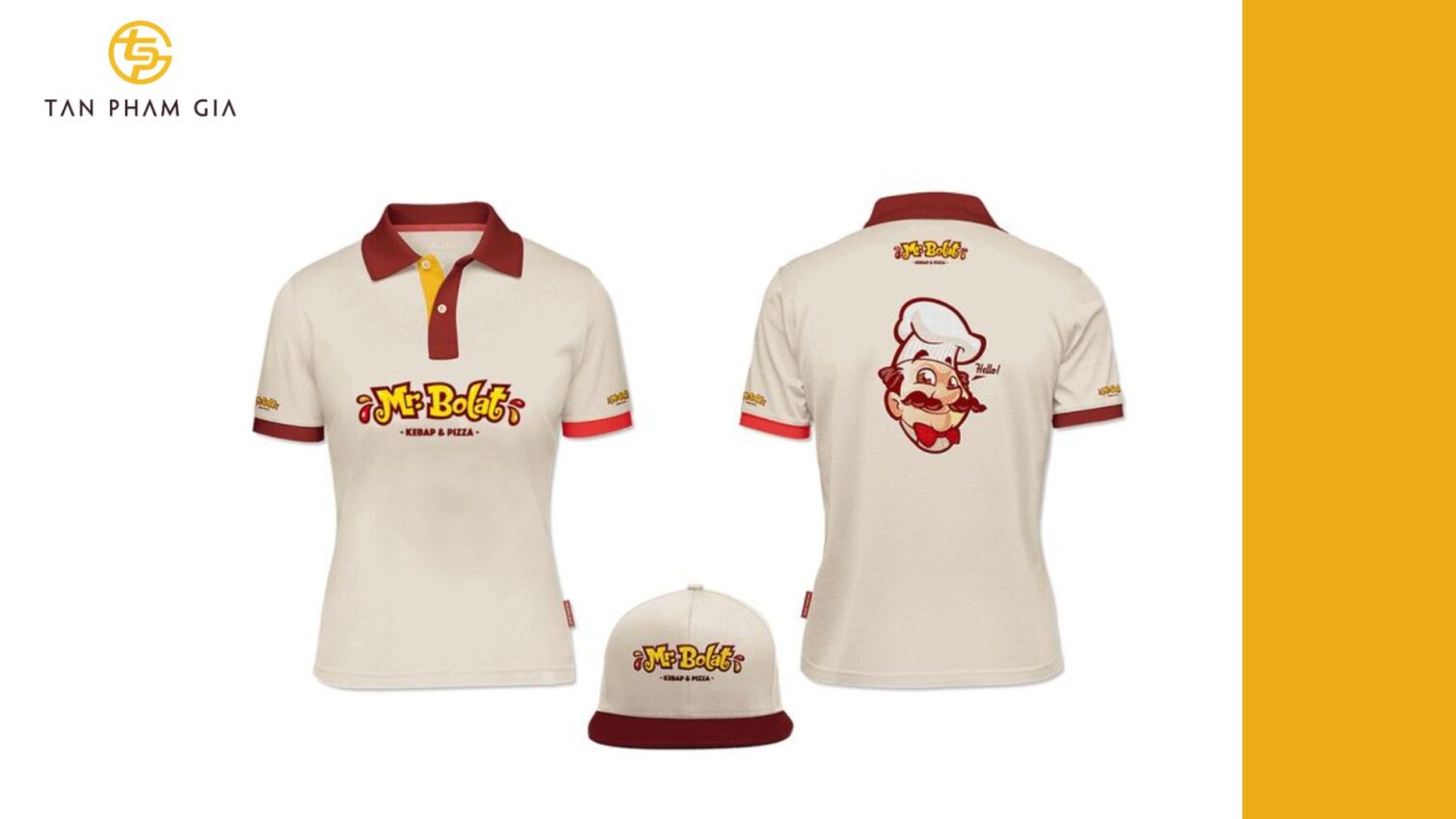 Mẫu áo thun đồng phục cho tiệm bánh ngọt dễ thương