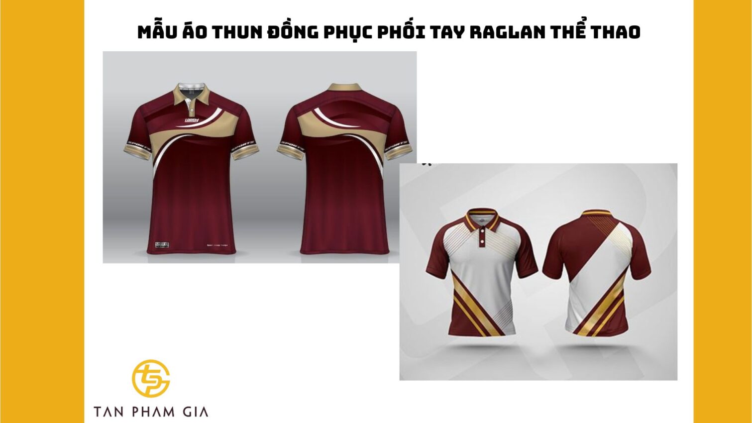 Mẫu áo thun đồng phục phối tay raglan thể thao