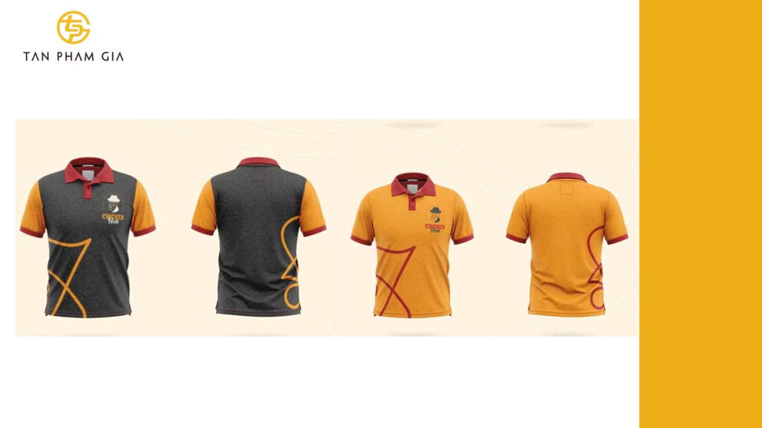 Mẫu áo thun đồng phục in thêu logo tối giản