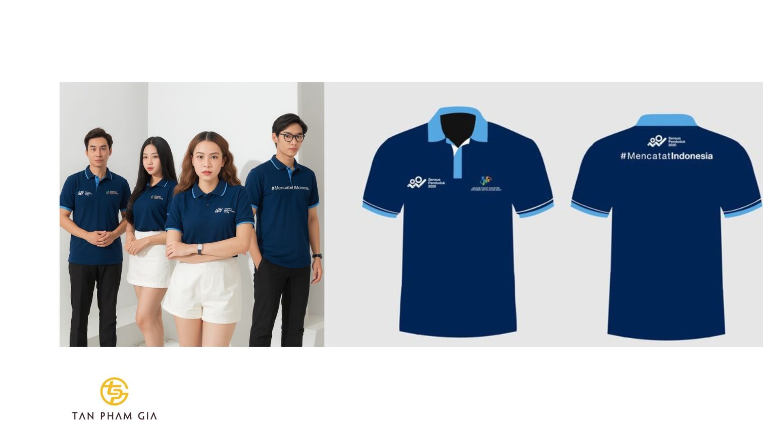 Mẫu áo thun đồng phục phối màu gradient nổi bật