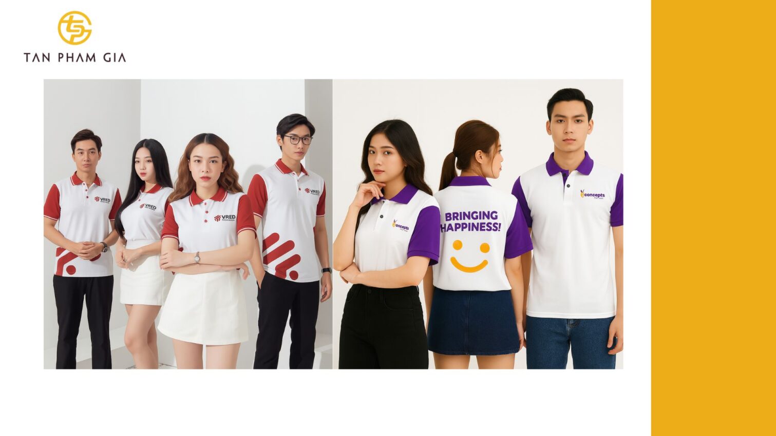 Mẫu áo thun đồng phục phối màu gradient nổi bật