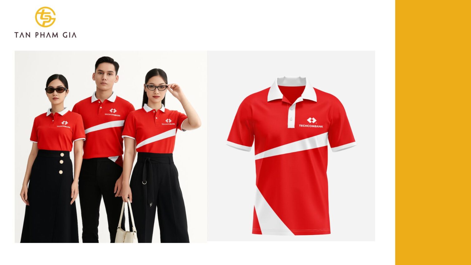 Mẫu áo thun đồng phục in thêu logo tối giản