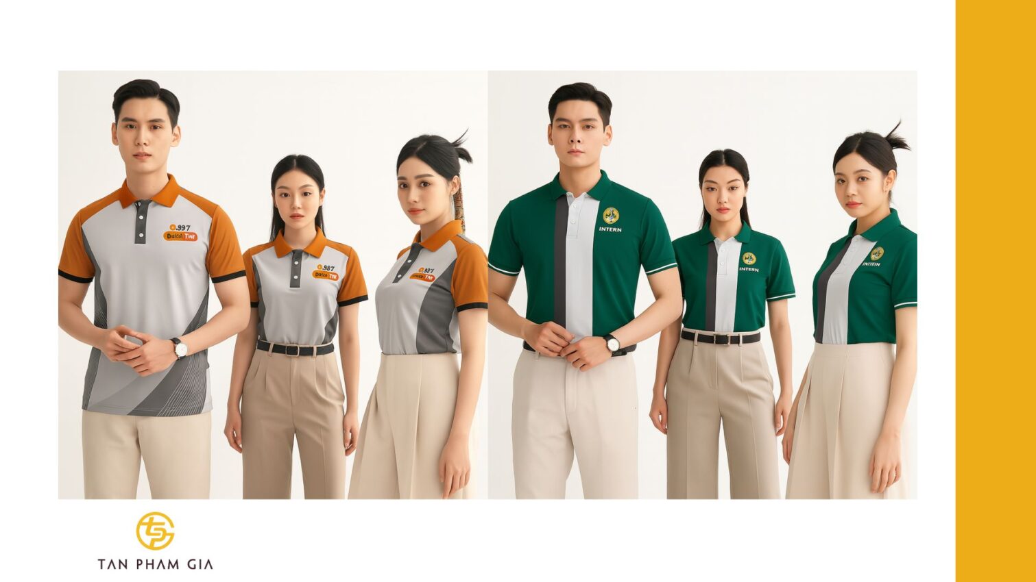 Mẫu áo thun đồng phục phối màu gradient nổi bật