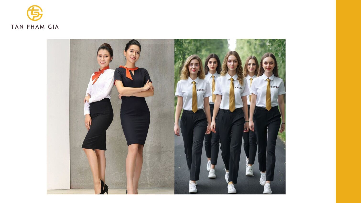 Mẫu áo thun đồng phục có thể mix với chân váy