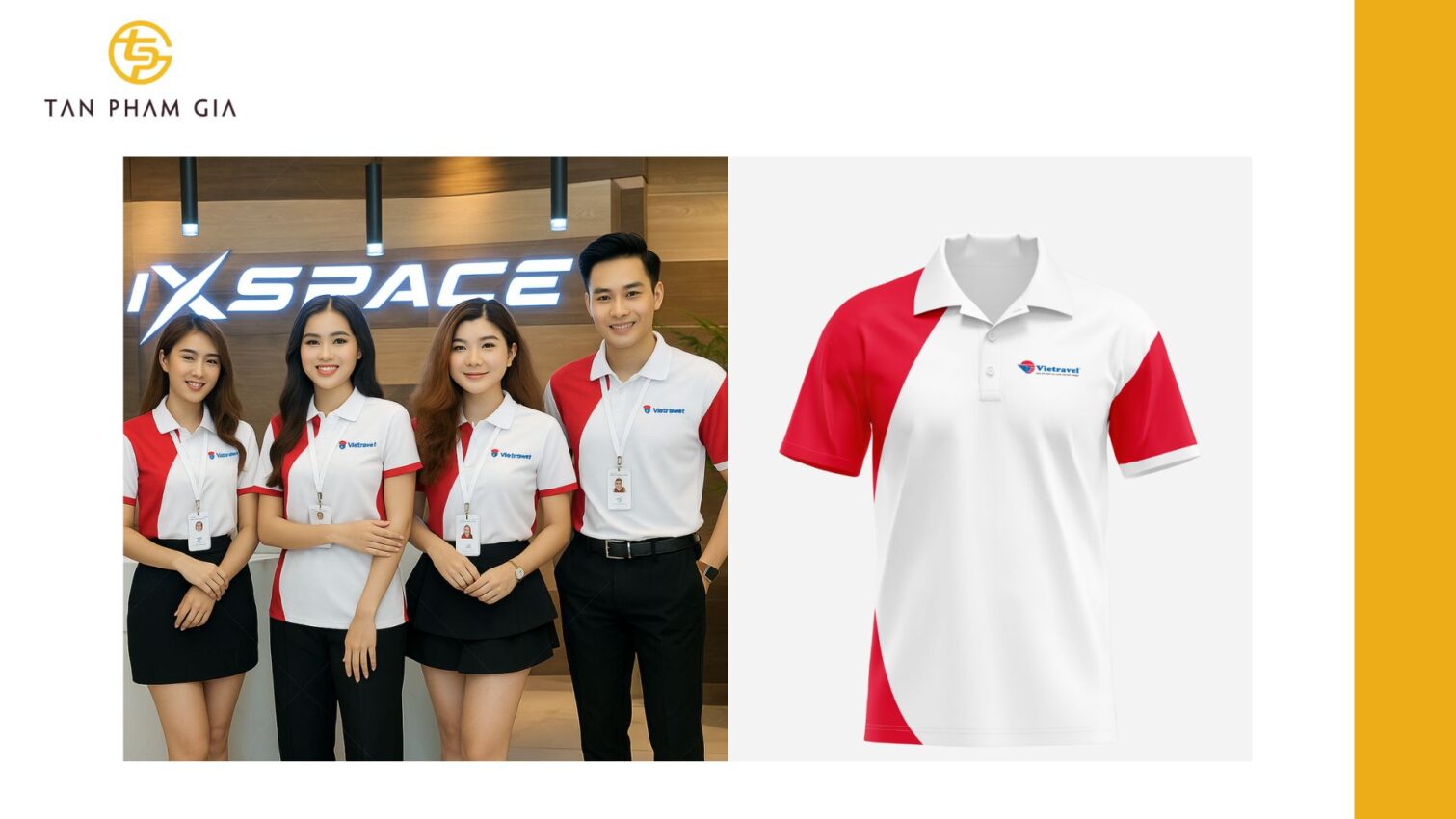 Mẫu áo thun đồng phục phối hai màu đối lập