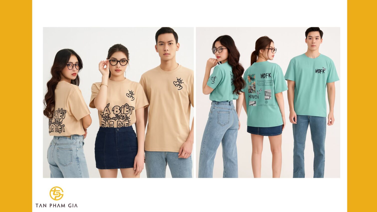 Mẫu áo thun đồng phục phong cách Gen Z cá tính