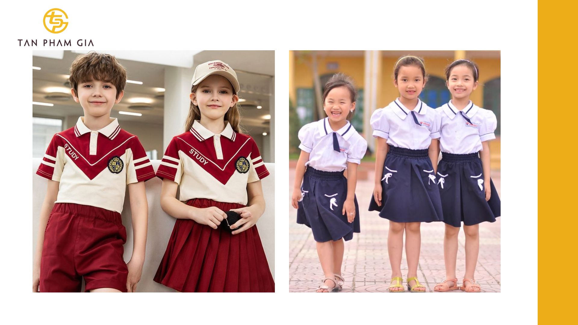 Mẫu áo thun đồng phục học sinh màu sắc sáng tạo