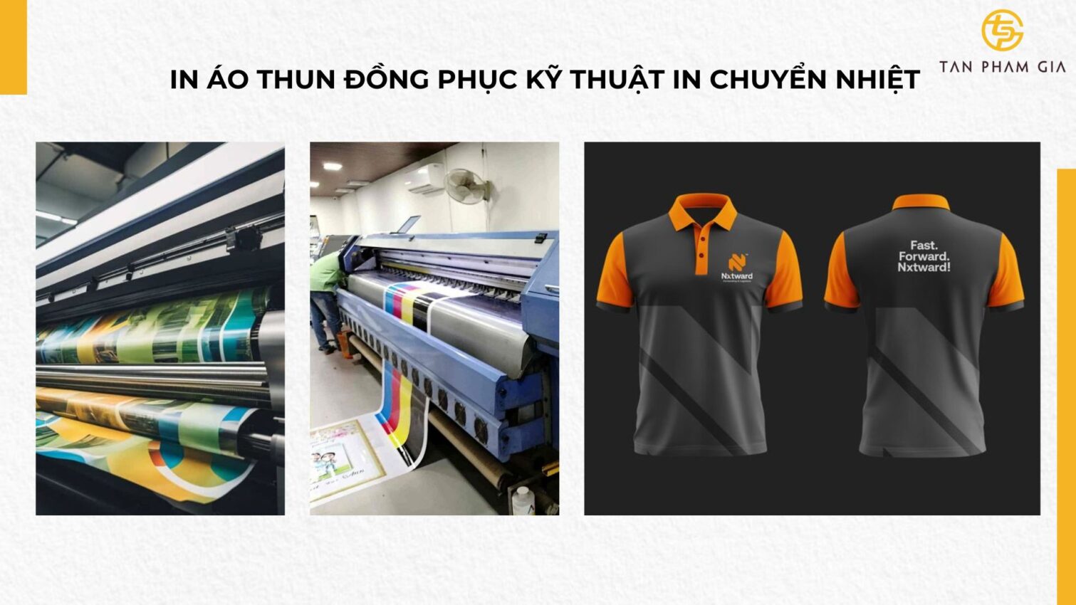 in áo thun đồng phục kỹ thuật in chuyển nhiệt
