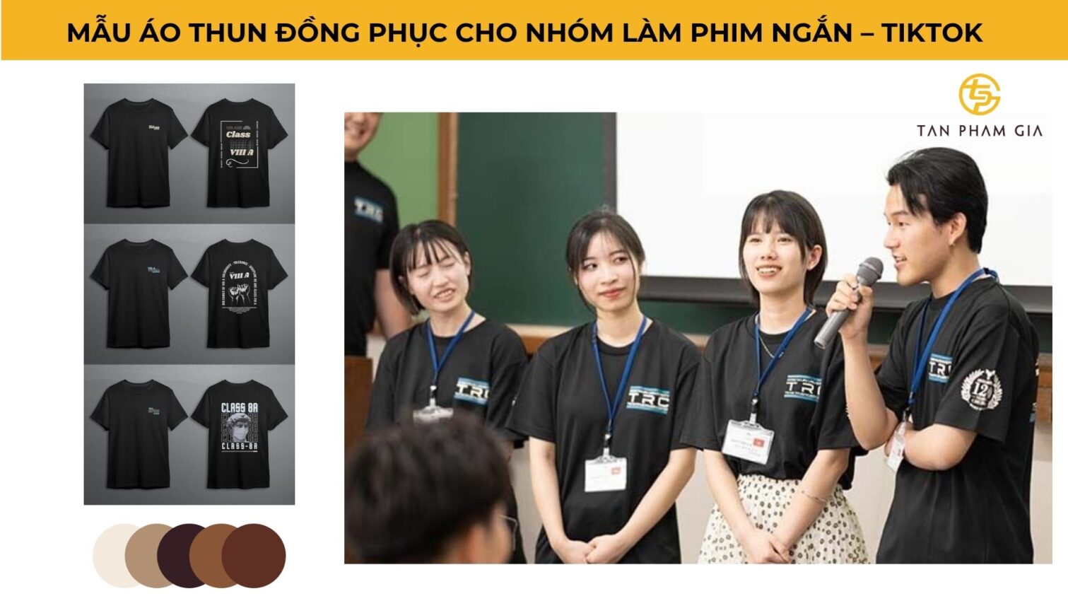 Mẫu áo thun đồng phục cho Nhóm làm phim ngắn – TikTok