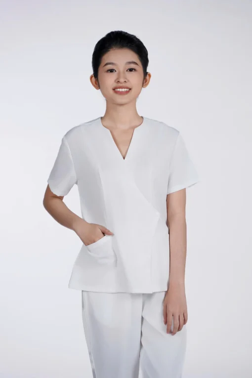 Đồng Phục Bộ Y Tế Nữ ( Srubs ) Màu Trắng