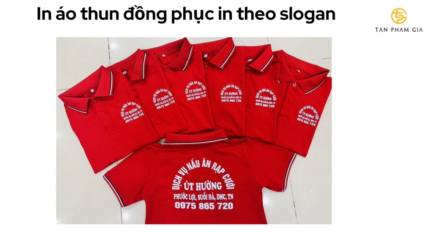 In áo thun đồng phục in theo slogan