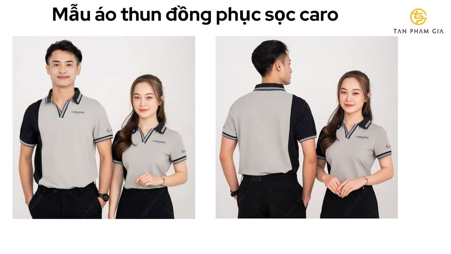 Mẫu áo thun đồng phục sọc caro