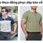 Mẫu áo thun đồng phục dây kéo cổ