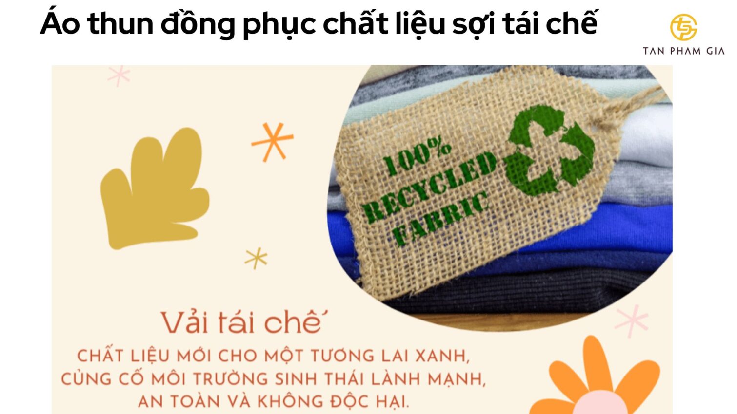 Áo thun đồng phục chất liệu sợi tái chế