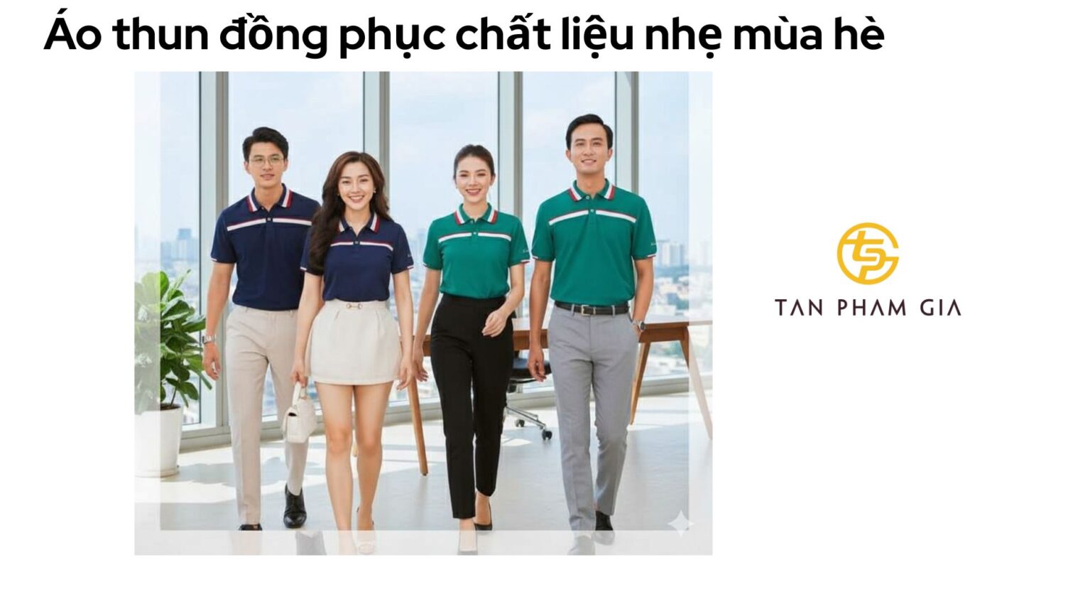 Áo thun đồng phục chất liệu nhẹ mùa hè