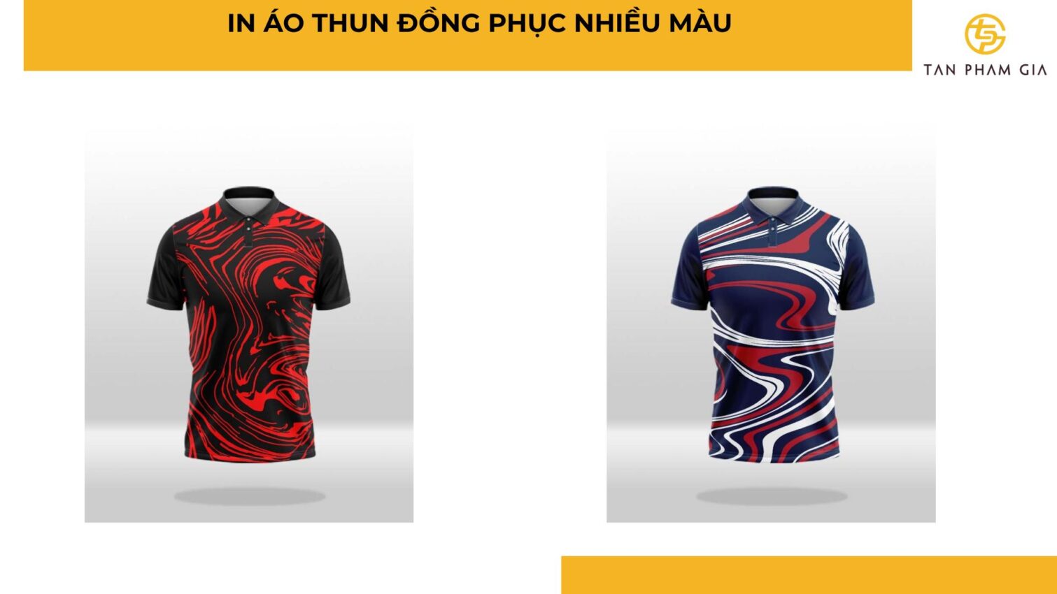in áo thun đồng phục nhiều màu