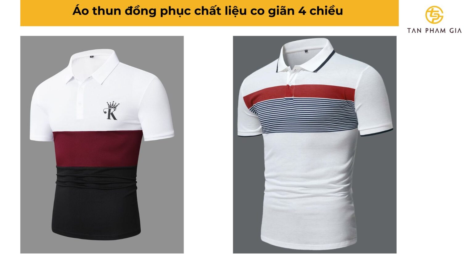 Áo thun đồng phục chất liệu co giãn 4 chiều