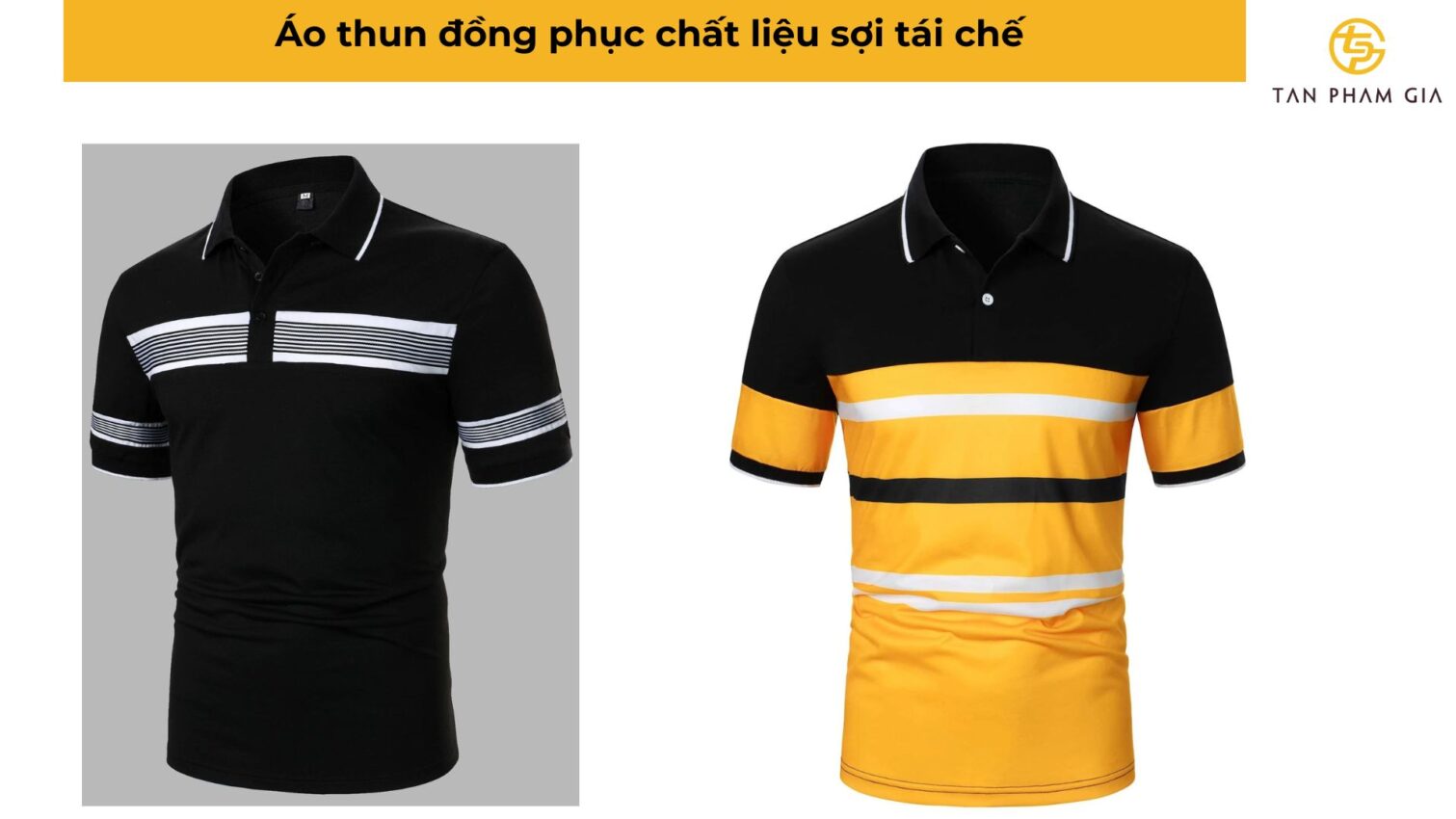 Áo thun đồng phục chất liệu sợi tái chế