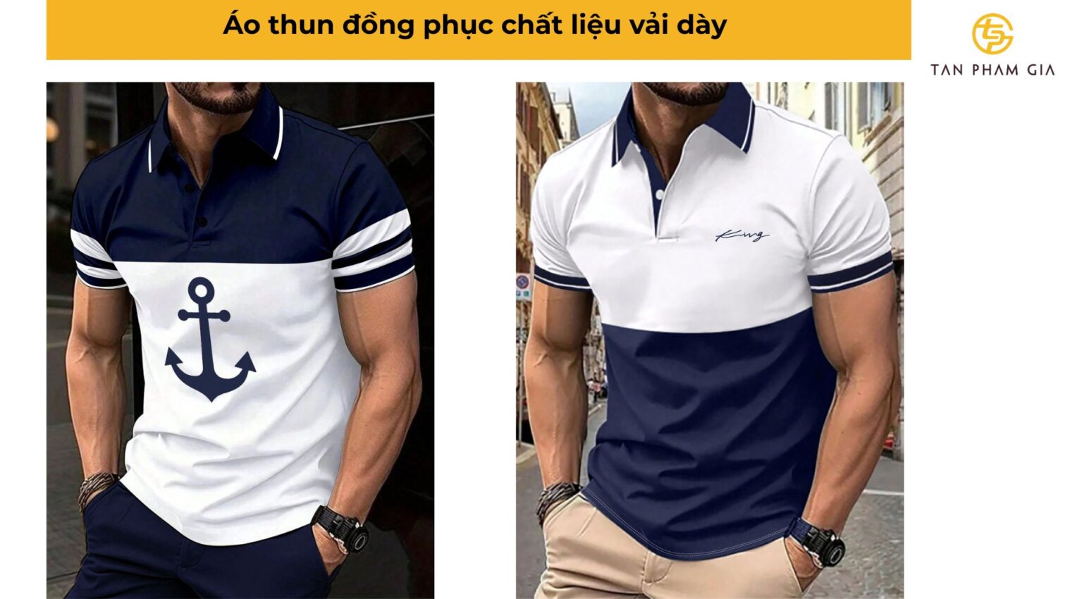 Áo thun đồng phục chất liệu vải dày