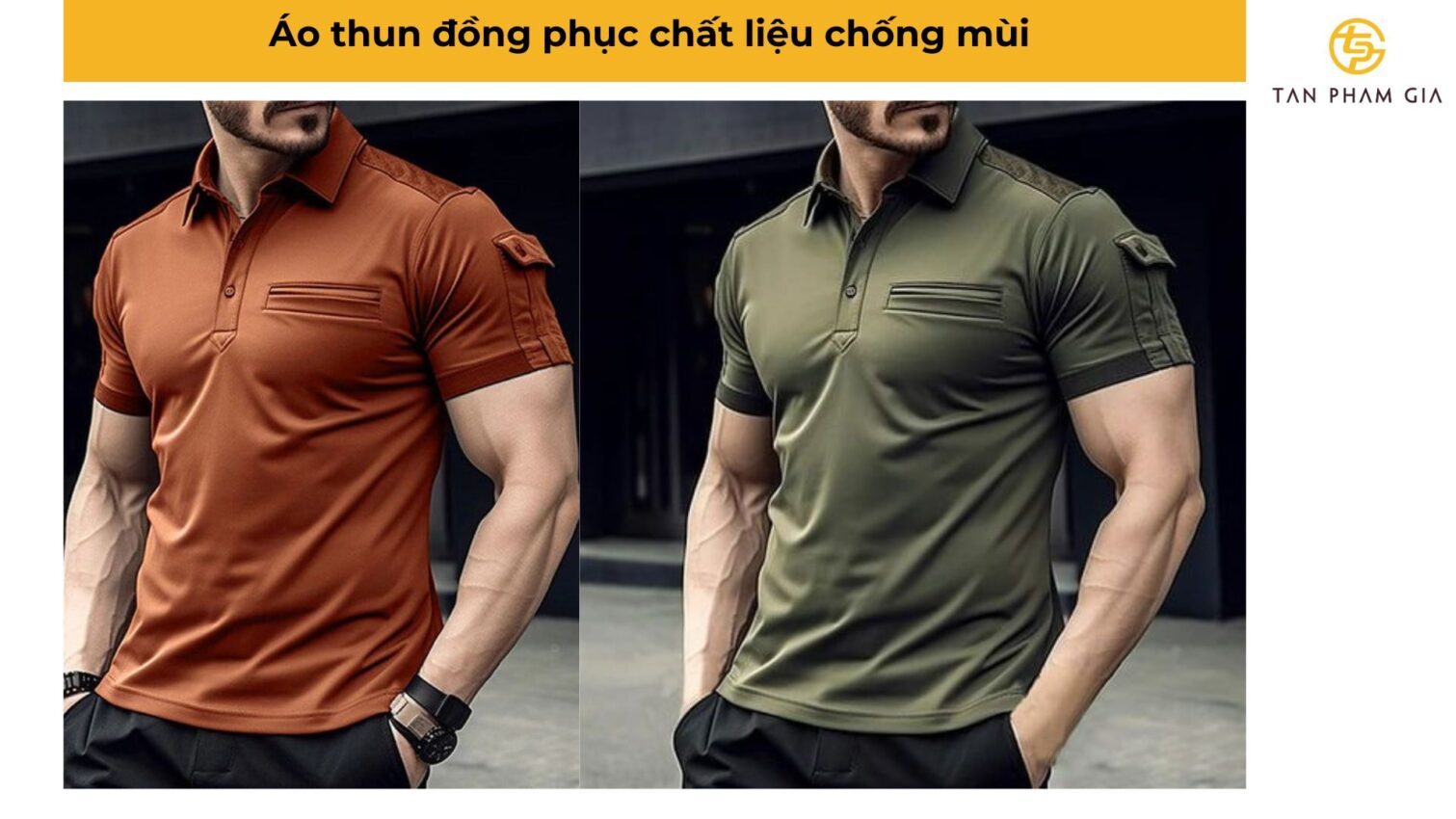 Áo thun đồng phục chất liệu chống mùi