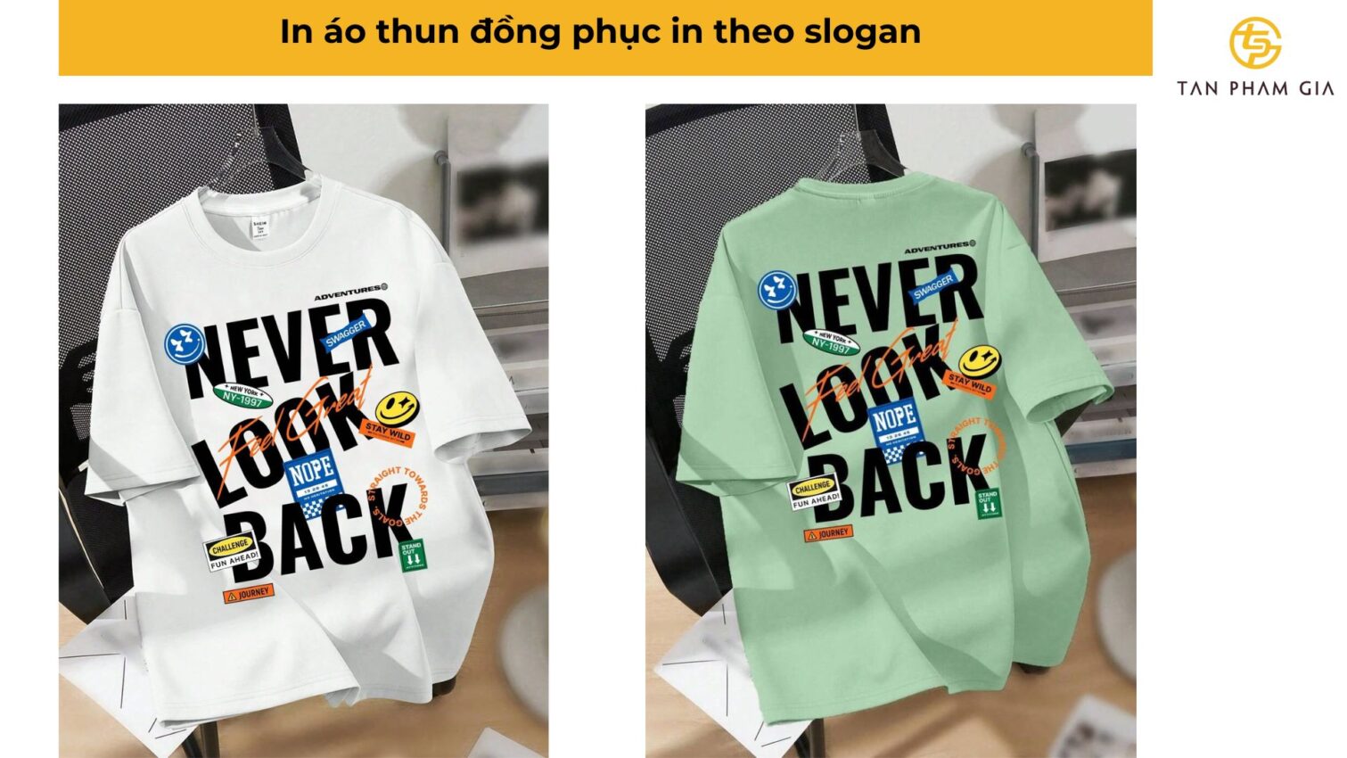 In áo thun đồng phục in theo slogan