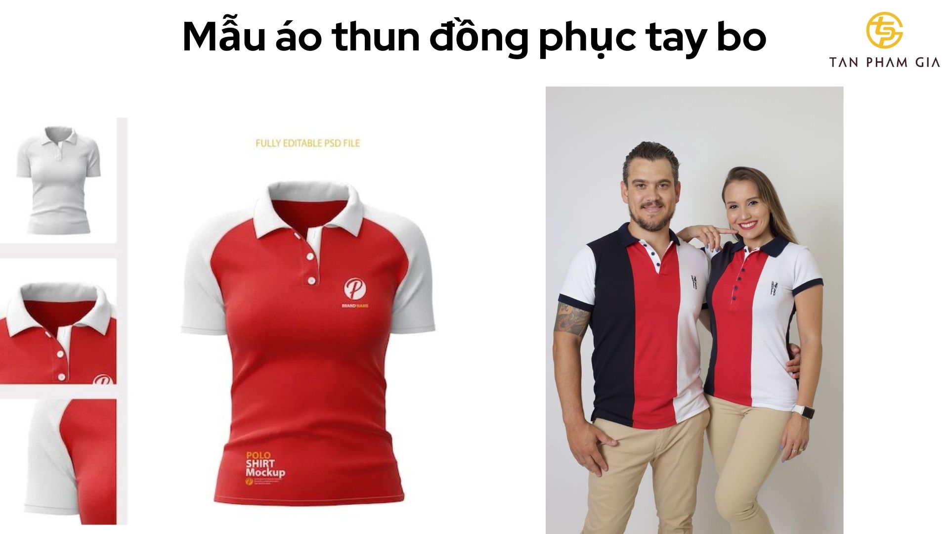 Mẫu áo thun đồng phục tay bo