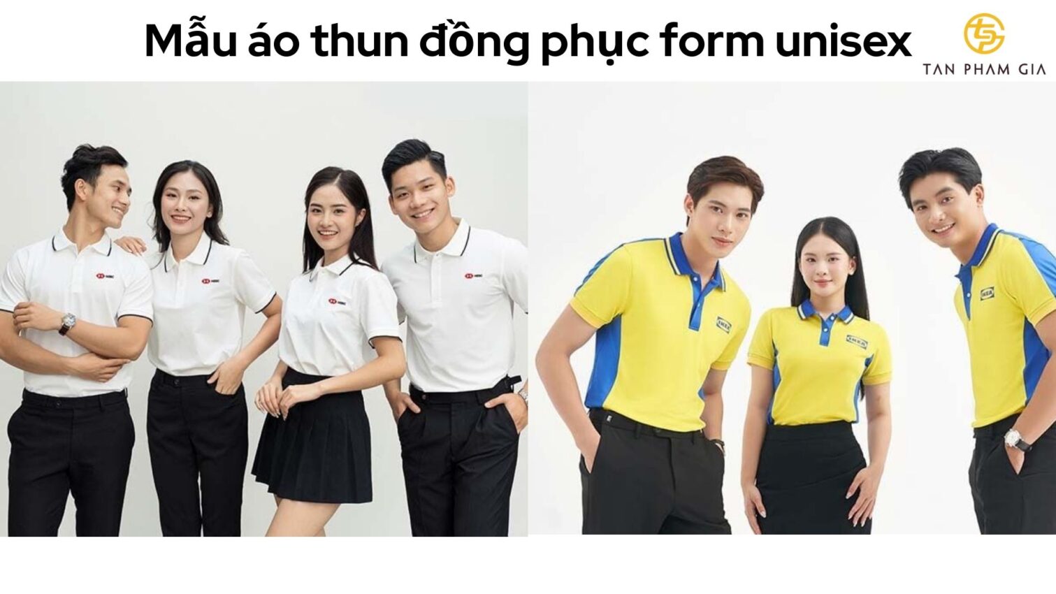 Mẫu áo thun đồng phục form unisex