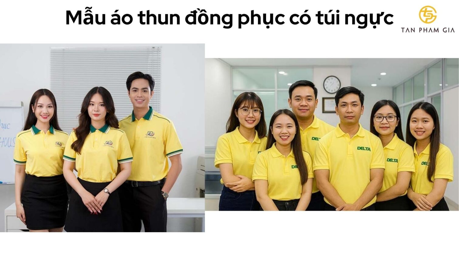 Mẫu áo thun đồng phục có túi ngực