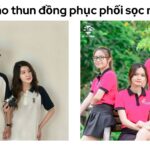 Mẫu áo thun đồng phục phối sọc ngang