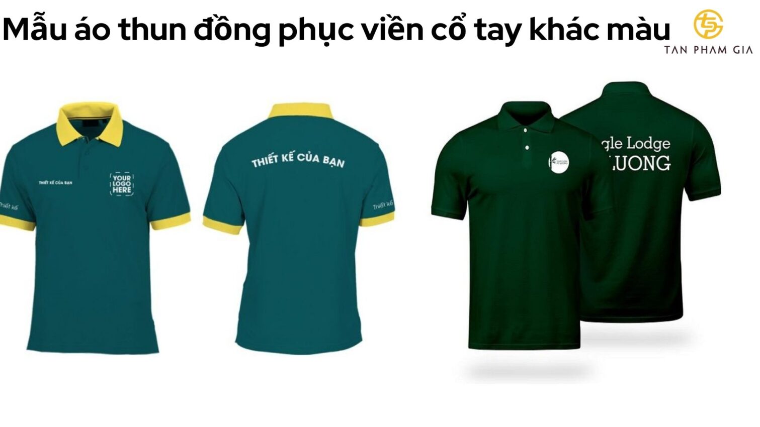 Mẫu áo thun đồng phục viền cổ tay khác màu
