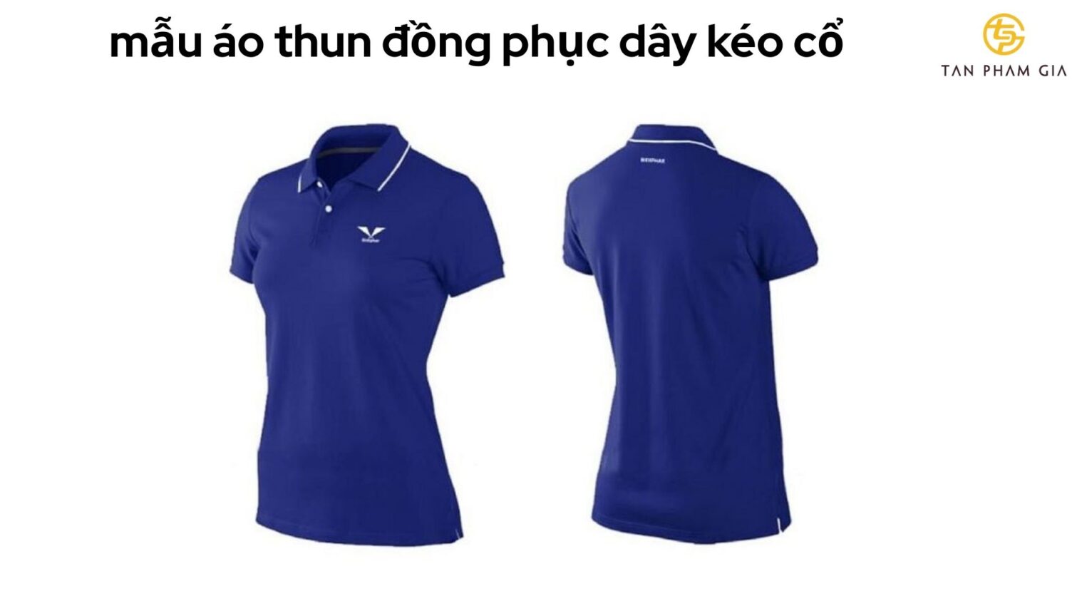 Mẫu áo thun đồng phục dây kéo cổ