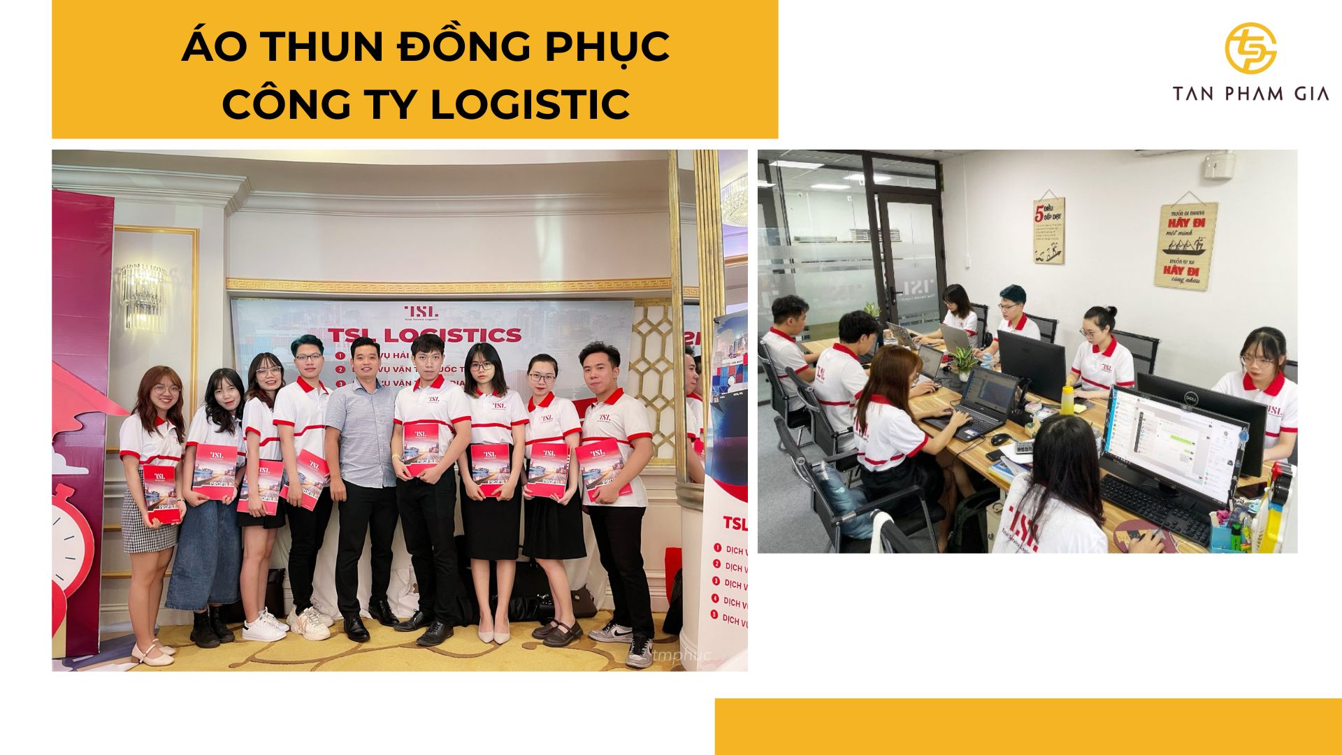 Áo thun đồng phục công ty logistics