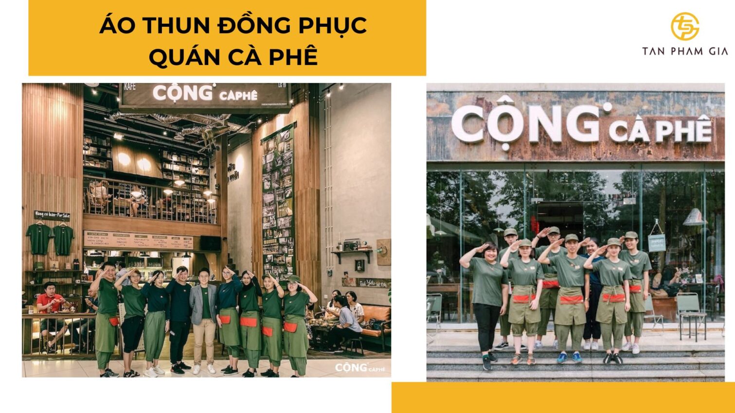 Áo thun đồng phục quán cà phê