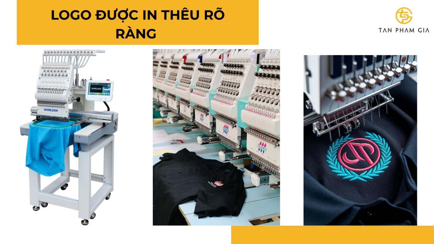Logo được in thêu rõ ràng