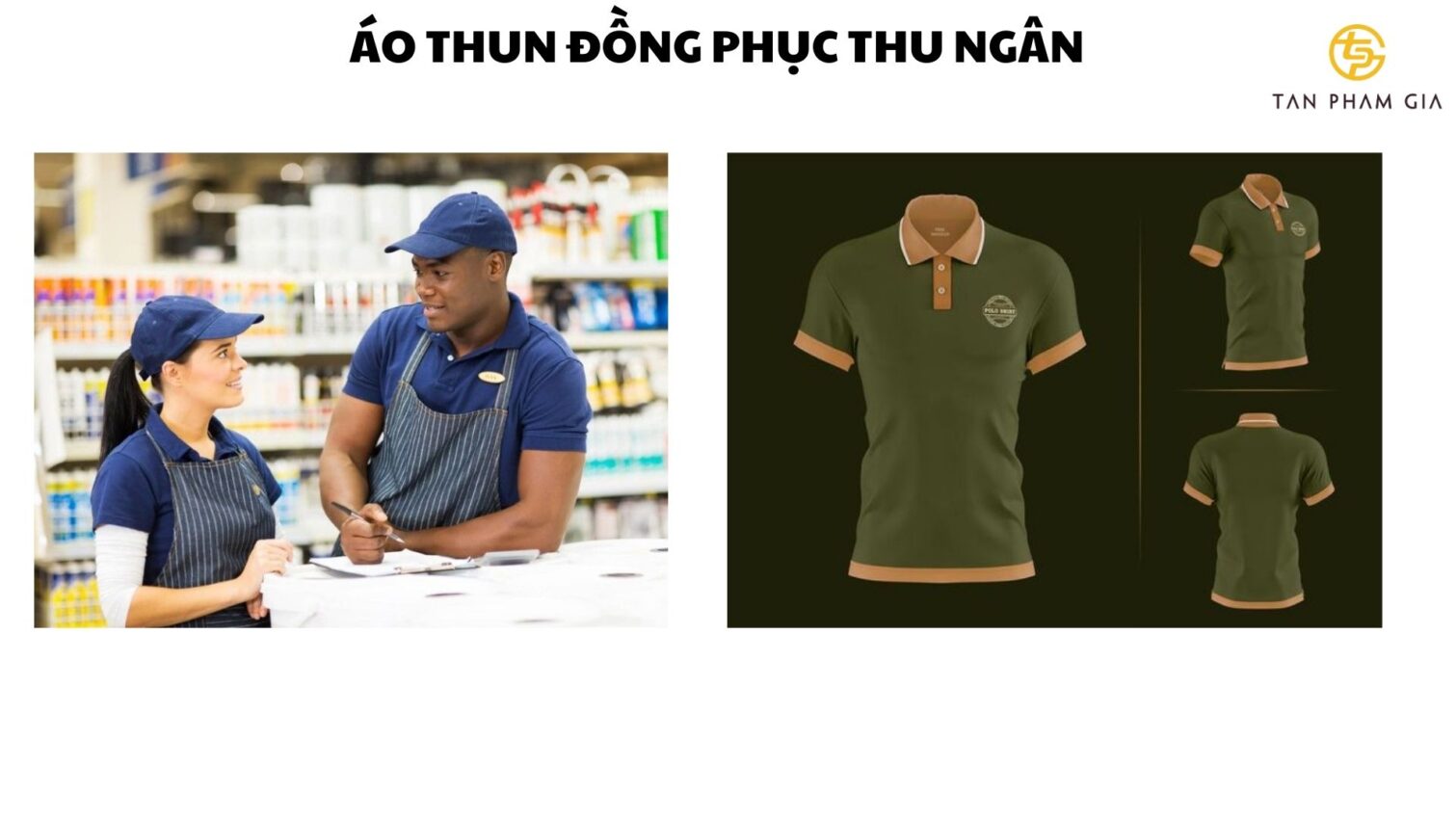 Áo thun đồng phục thu ngân