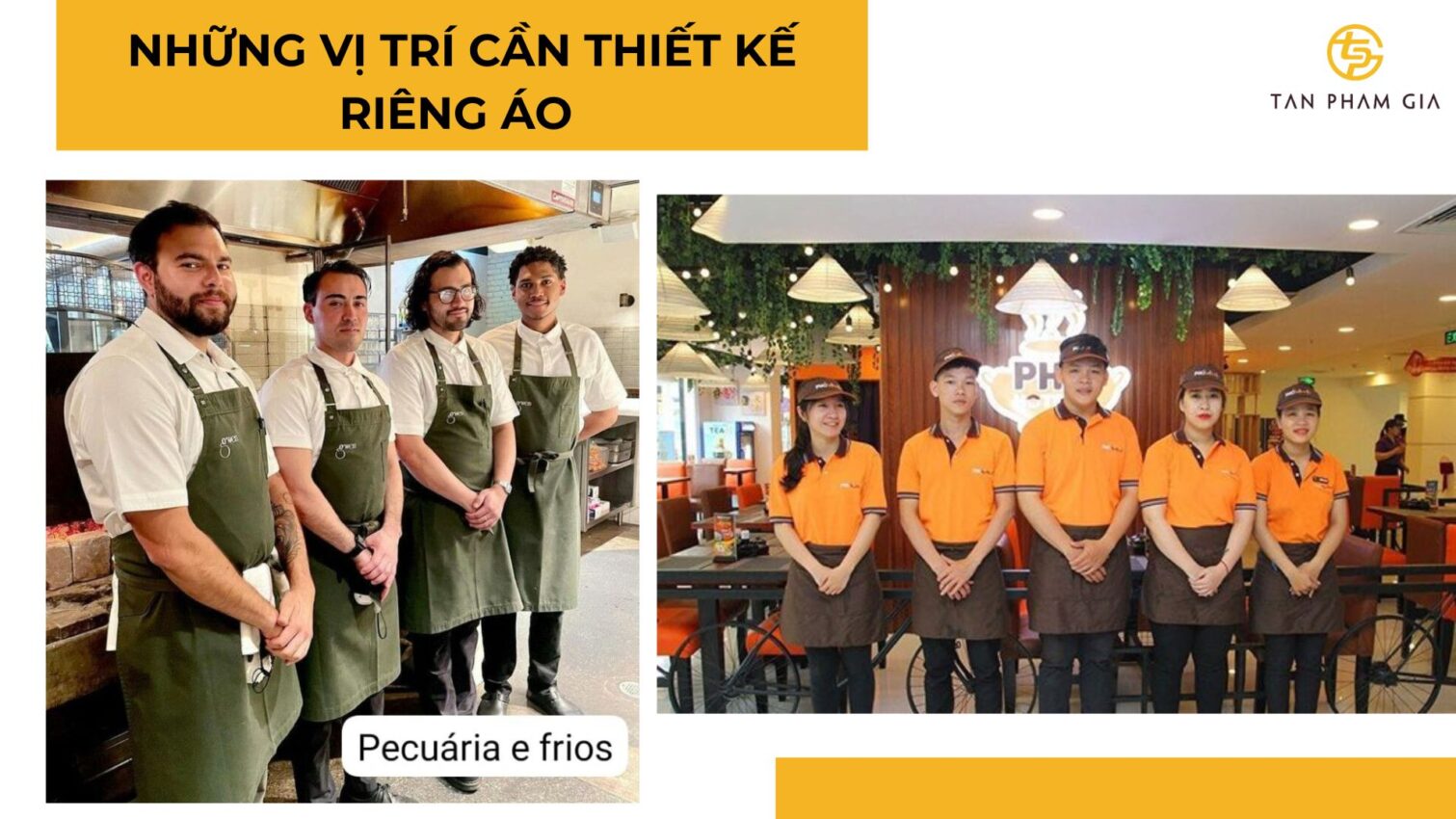 Những vị trí cần thiết kế áo riêng