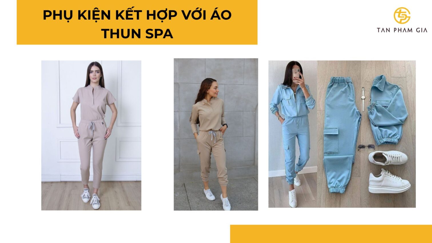 Phụ kiện kết hợp với áo thun spa