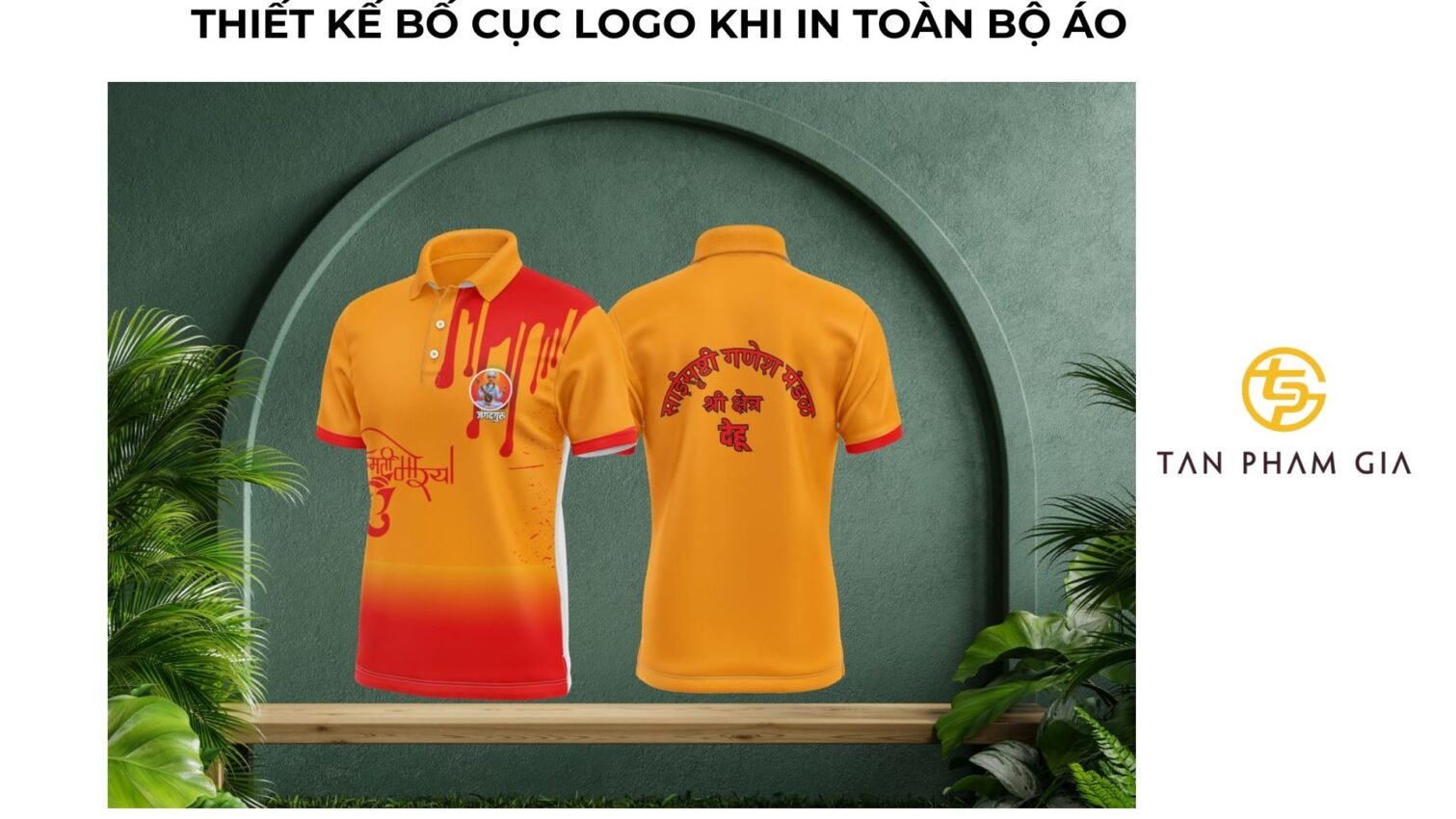 In áo thun đồng phục full logo