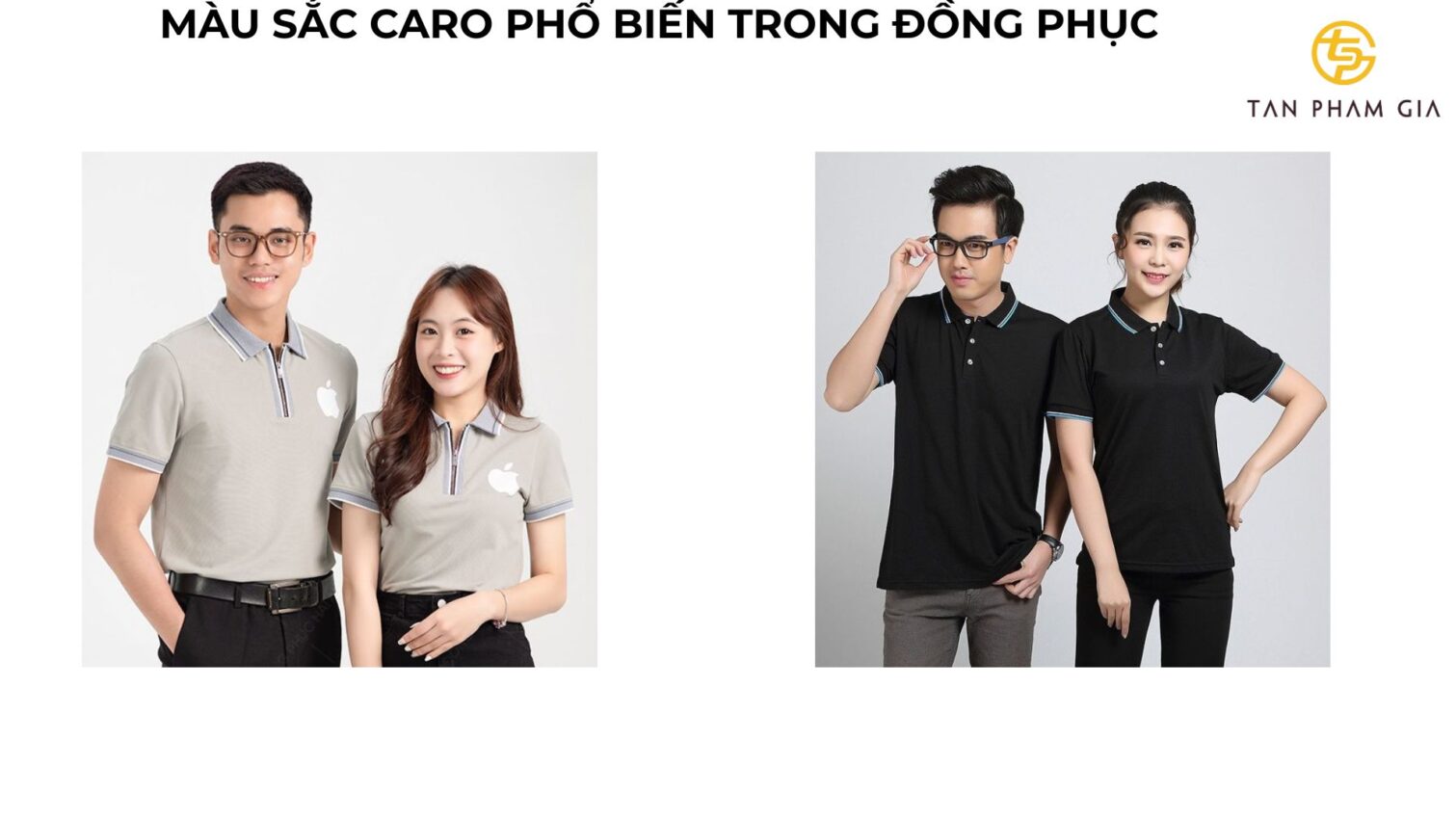 Mẫu áo thun đồng phục sọc caro